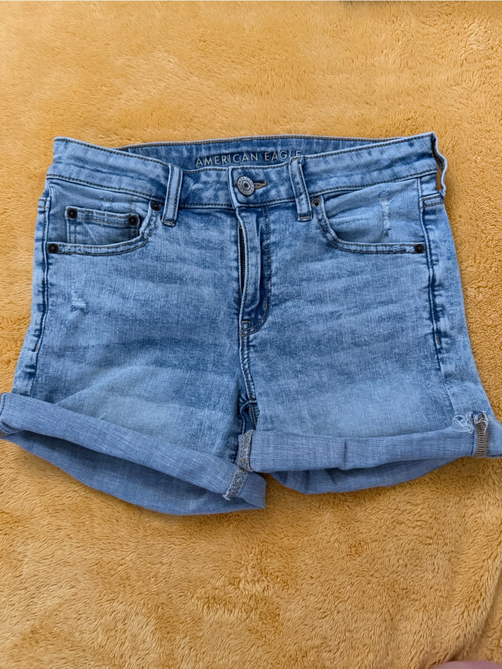 American Eagle Outfitters Light Blue Denim Cropped Shorts